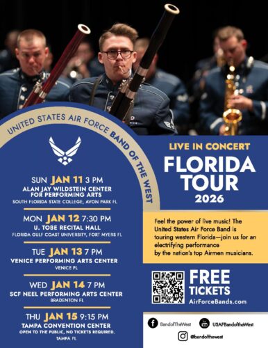 US Air Force Band of the West tours Florida | Will be in Fort Myers on Jan. 12